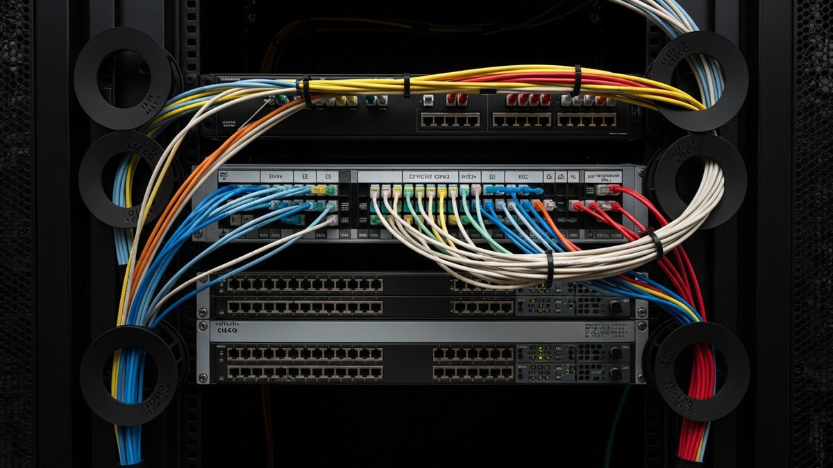 Organized network rack infrastructure