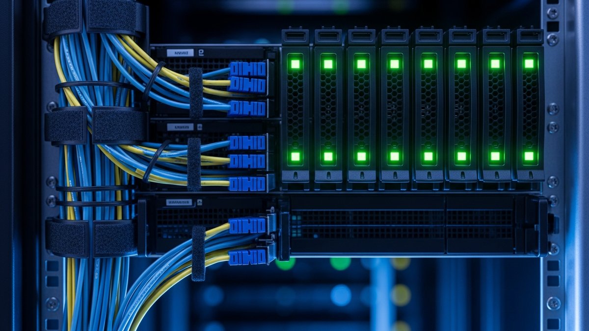 Server rack status LEDs